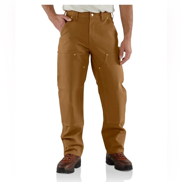 Men's Carhartt Brown Loose Fit Firm Duck Double-Front Utility Work Pant size 36 - Picture 2 of 16